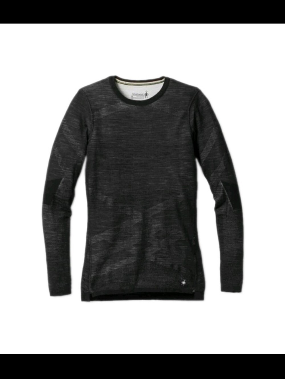 Smart Wool Womens Black Intraknit Thermal Merino Wool Crew Base Layer Top S